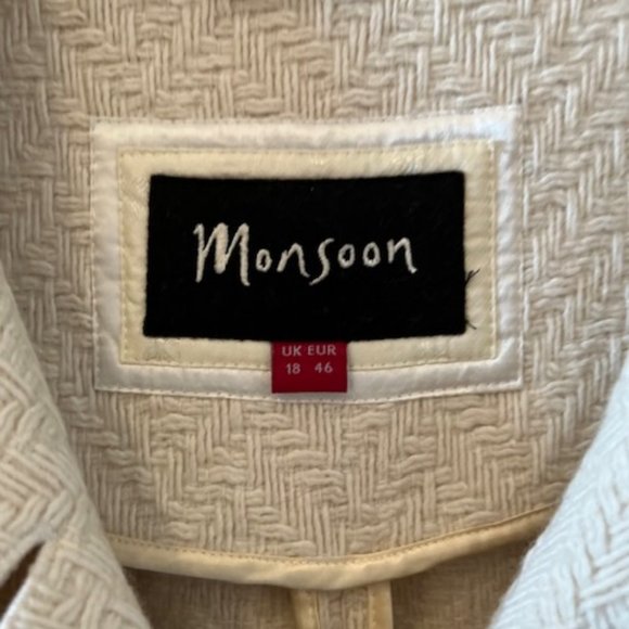 Swing coat, UK Monsoon, Cream - Picture 3 of 4